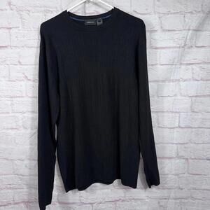Claiborne Men's Black Ribbed Sweater XXL